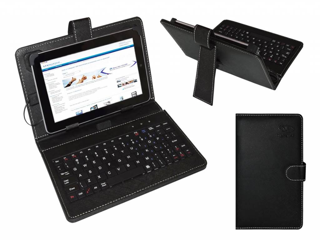 Keyboard Case | Geschikt voor de Minipad Aldi tablet | Zwart | zwart | Minipad