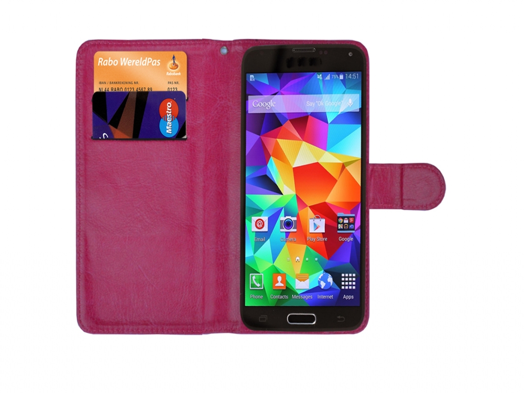 Luxe Book Wallet Case voor Nokia Lumia 830 | hot pink | Nokia