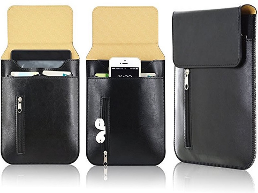 5/6 inch E-reader Sleeve  | Leren i12Cover Sleeve | zwart | Amazon