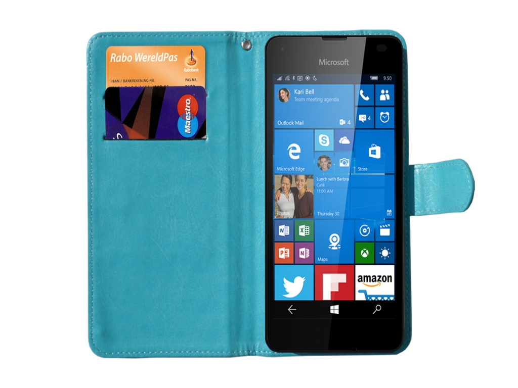 Luxe Book Wallet Case voor Medion Life x5001 | blauw | Medion
