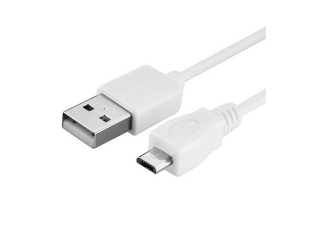 USB Oplaadkabel | Male USB A 2.0 naar Male Micro USB B 5-pins | wit | Zenithink