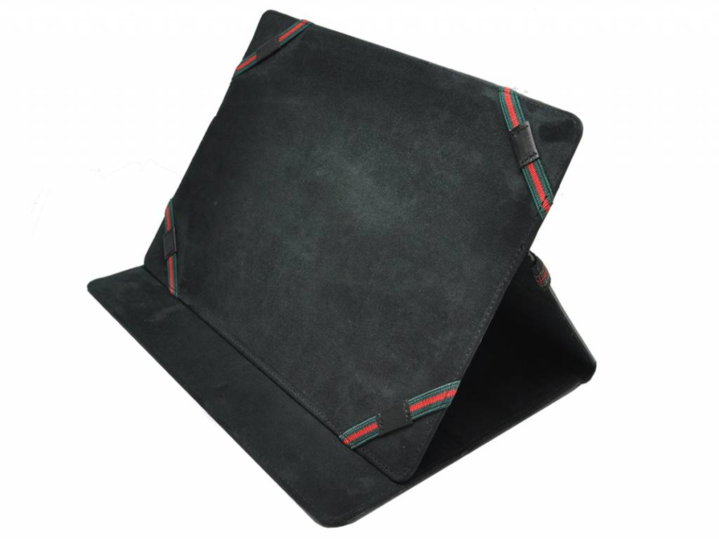 Luxe Cover voor Hp Pro tablet 10 ee g1 | Echt lederen Hoes | zwart | Hp