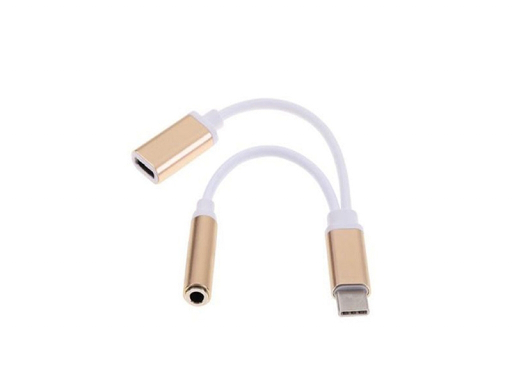 USB-C splitter | Male USB-C naar Female USB-C + 3.5mm Female | wit | Xiaomi