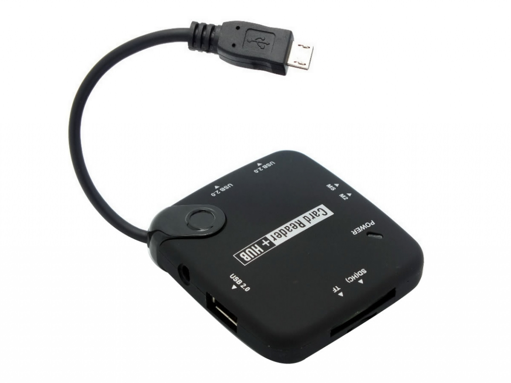 USB Hub en Card Reader  voor Yarvik Tab10 150 luna | zwart | Yarvik