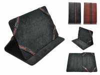 Universele Smalle 7 inch Premium Tablet hoes in de kleur zwart en bruin voor de Lenovo Ideatab a1000