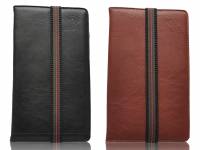 Universele Smalle 7 inch Premium Tablet hoes in de kleur zwart en bruin voor de Lenovo Ideatab a1000