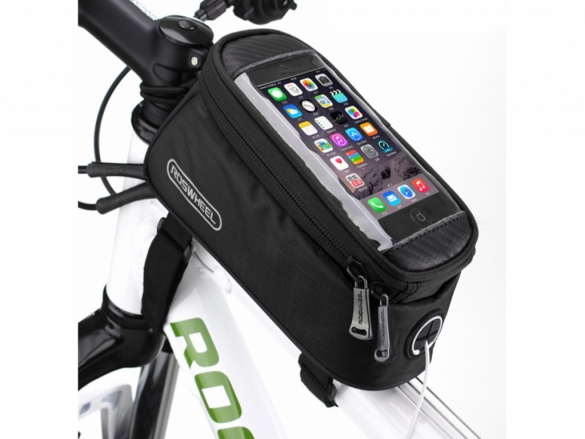 Waterdichte Fiets houder (maat M) met opbergvakvoor Xiaomi Redmi 3s (spatwaterdicht en regenbestendige houder) Fiets houder (maat M) met opbergvak voor Xiaomi Redmi 3s
