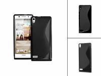 Siliconen TPU gel skin case voor Huawei Ascend P6