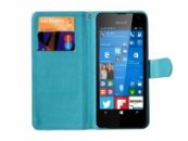 Luxe Book Wallet Case voor   blauw