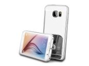 Siliconen Spiegel Hoesje voor de Galaxy s6 edge zilver