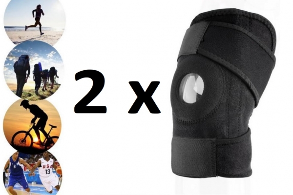 2 stuks i12Cover, ademende Knie Braces Met Patella Braces - Kniebandages / Kniebanden Patella Banden - Kniestrap sport