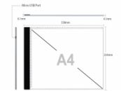 A4 LED licht Lichtbak / Tekentafel / Lichttafel / Lightpad / Lichtbox / Lightbox met 3 DIMBARE lichtstanden, o.a. voor Diamond Painting, fotografie, tekenen etc