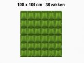 Verticale tuin met 36 grote vakken - 100cm x 100cm - verticale tuin - groen - groene wand - groene muur - verticale moestuin zakken - plantenhanger balkon - plantenbak - plantenzak 1x1 meter