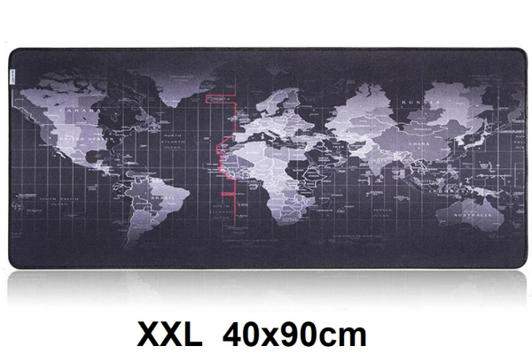 Muismat Gaming XXL 90x40cm Wereldkaart | bureau onderlegger XXL | Gaming Muismat | Mousepad | Pro Muismat XXL | Anti-slip | Desktop Mat | Computer Mat | Wereldkaart