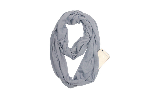 Fashion sjaal met opbergvak (ritssluiting) 