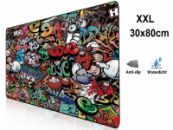 Muismat Gaming XXL 80x30cm bureau onderlegger | Gaming Muismat | Mousepad | Pro Muismat XXL | Anti-slip | Desktop Mat | Computer Mat | Grafitti Art Edition uitvoering