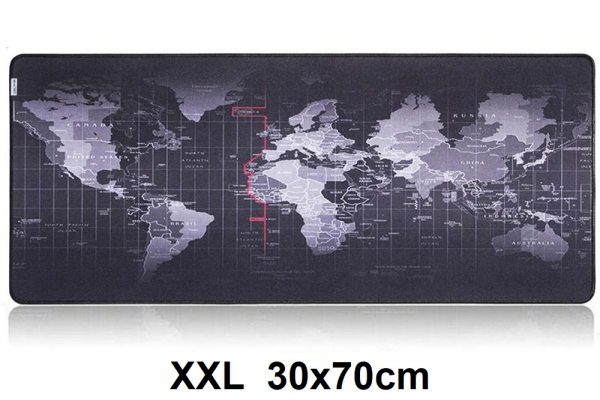 Muismat Gaming XXL 70x30cm Wereldkaart | bureau onderlegger XXL | Gaming Muismat | Mousepad | Pro Muismat XXL | Anti-slip | Desktop Mat | Computer Mat | Wereldkaart