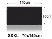 Muismat Gaming XXL 140x70cm bureau onderlegger XXXL | Gaming Muismat | Mousepad | Pro Muismat XXL 1400x700 | Anti-slip | Desktop Mat | Computer Mat | Zwarte uitvoering