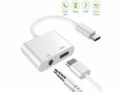 USB-C Splitter met DAC | USB-C Naar USB-C en 3.5mm Aux