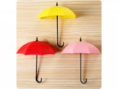 Paraplu Wandhaak/Organizer, Zelfklevende haak/bak in paraplu