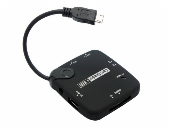Met deze handige OTG USB Hub en Card Reader is het heel gemakkelijk om usb apparaten aan te sluiten en geheugenkaartjes uit te lezen OTG USB Hub en Card Reader geschikt voor Xiaomi Redmi 3s